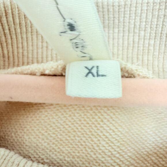 Nap Crew Neck Drawstring Waist Loungewear Oversized Sweatshirt Cream Size XL - Picture 5 of 7